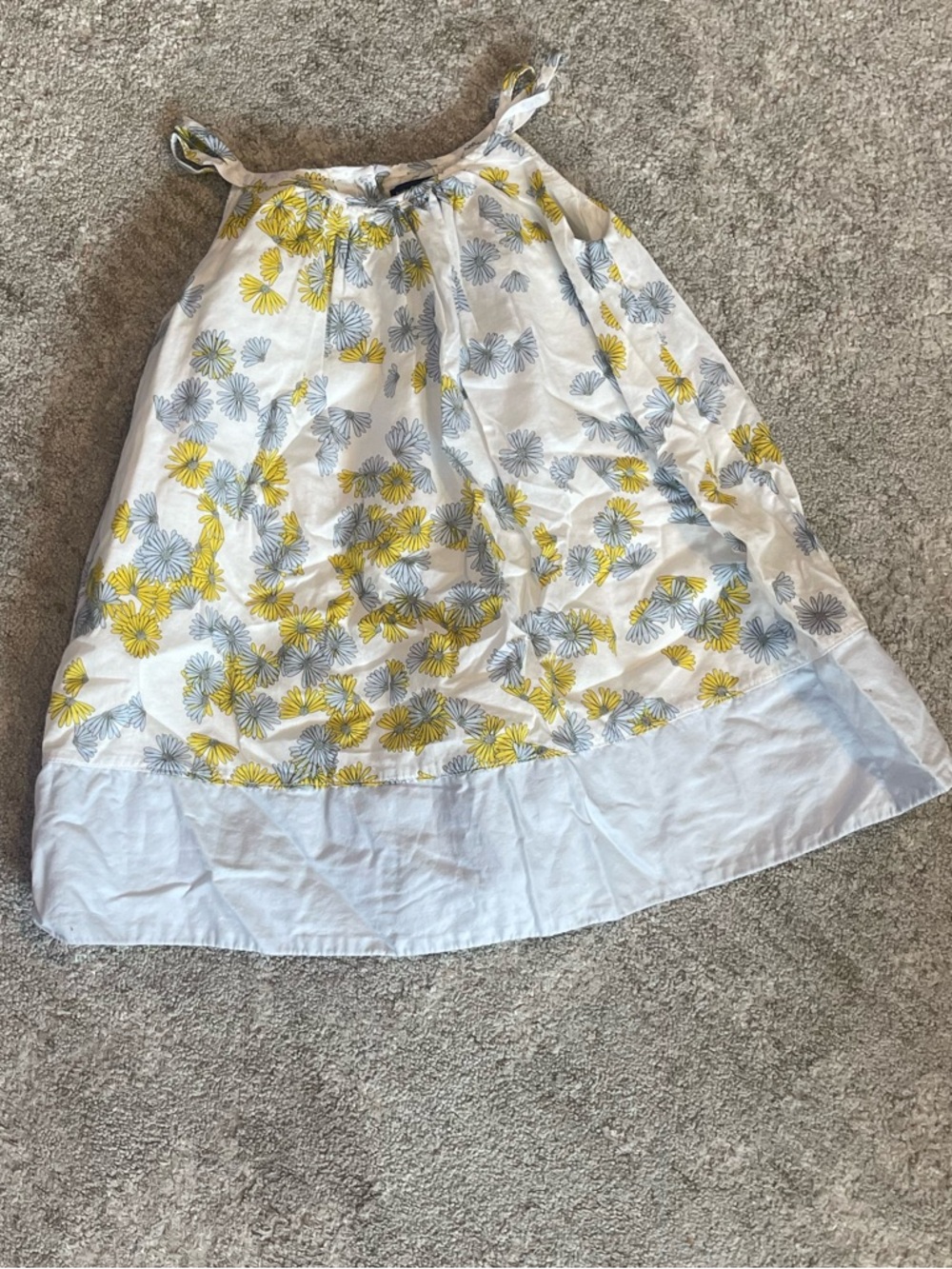 GAP Yellow and Light Blue Floral Skirt